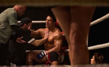 Dwayne Johnson as Mark Kerr in The Smashing Machine, directed by Benny Safdie. Copyright: A24 Films. All Rights Reserved.